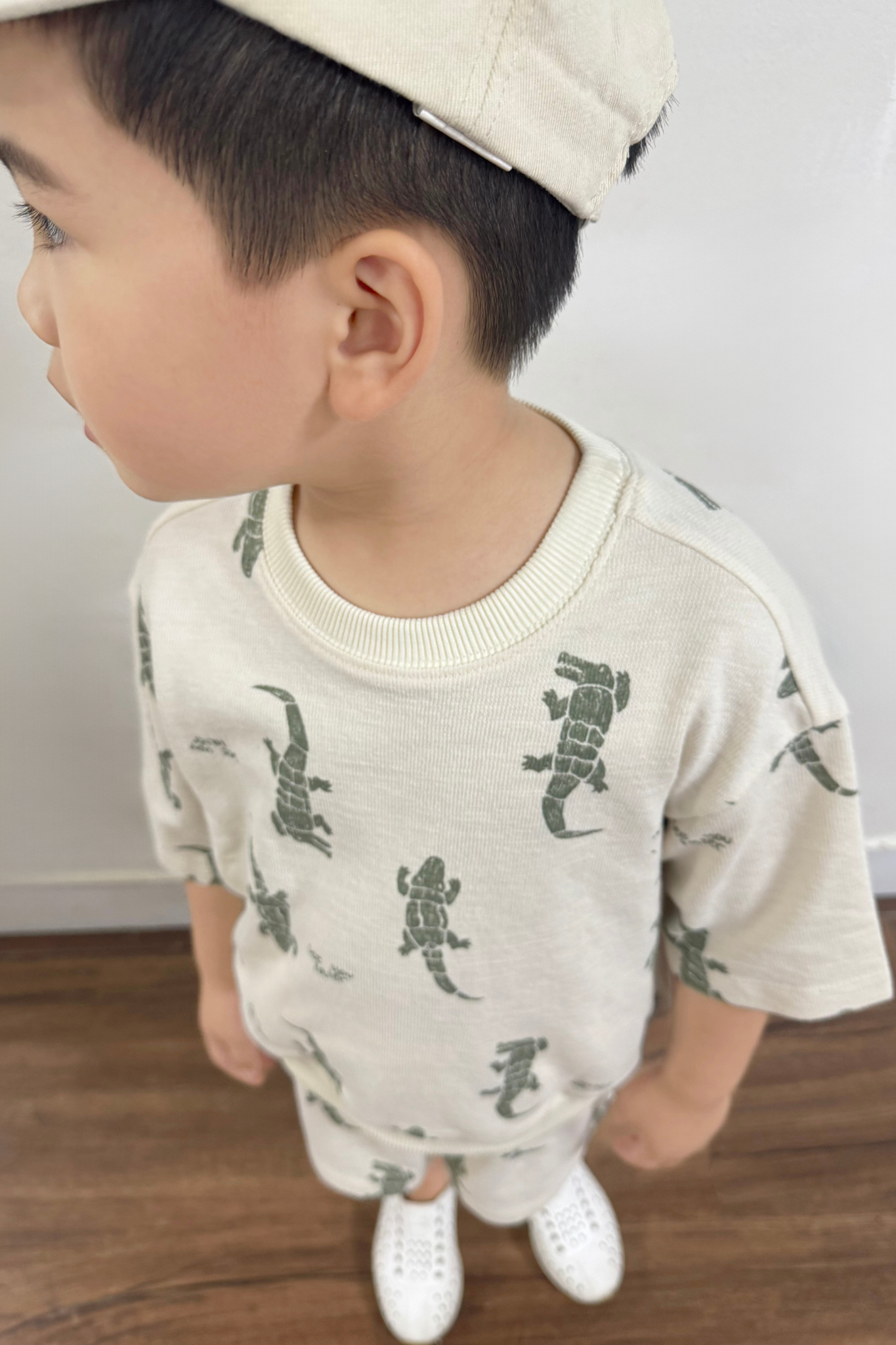  Bộ quần áo Unisex Kids pattern cá sấu 