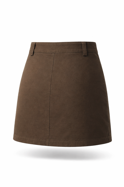  Chân Váy Mini Nữ Dáng A-line Có Lót Vải Linen 