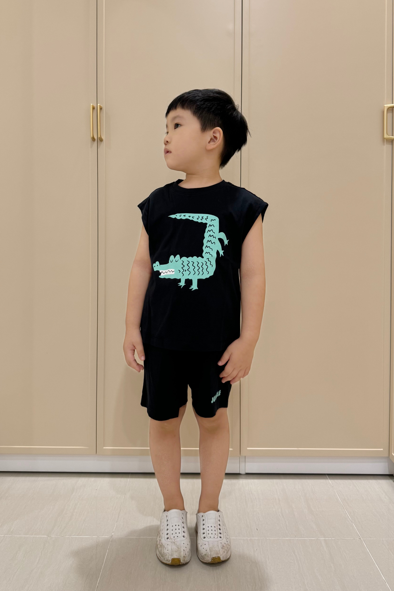  Bộ quần áo ở nhà bé trai in hình động vật dáng regular 