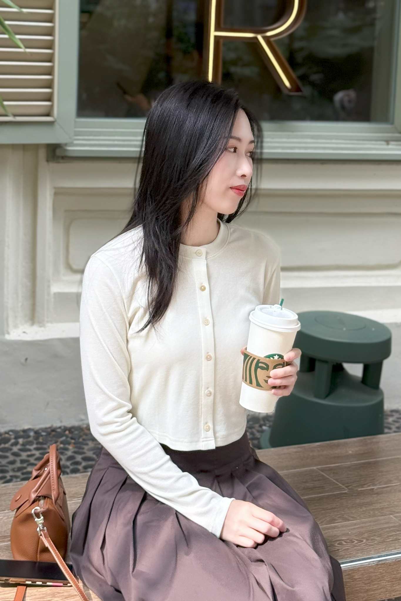  Áo Cardigan Nữ vải Knit Dáng Crop 