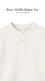  Áo Phông Bé Cổ Henly Vải Waffle 