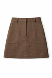  Chân Váy Mini Nữ Dáng A-line Có Lót Vải Linen 