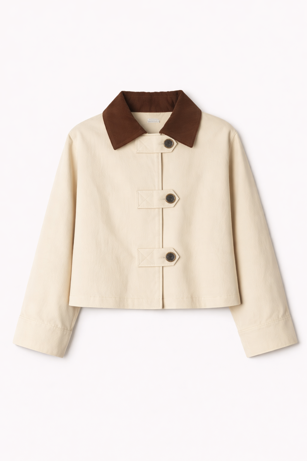  Áo Khoác Khaki Nữ Tay Loe Phối Cổ Nhung 