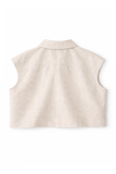  Áo Sơ Mi Nữ Dáng Crop Tay Chờm Can Thân Vải Linen 