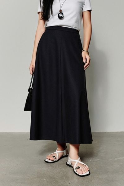  Chân Váy Nữ Linen Dáng A-line Có Khóa Sườn 