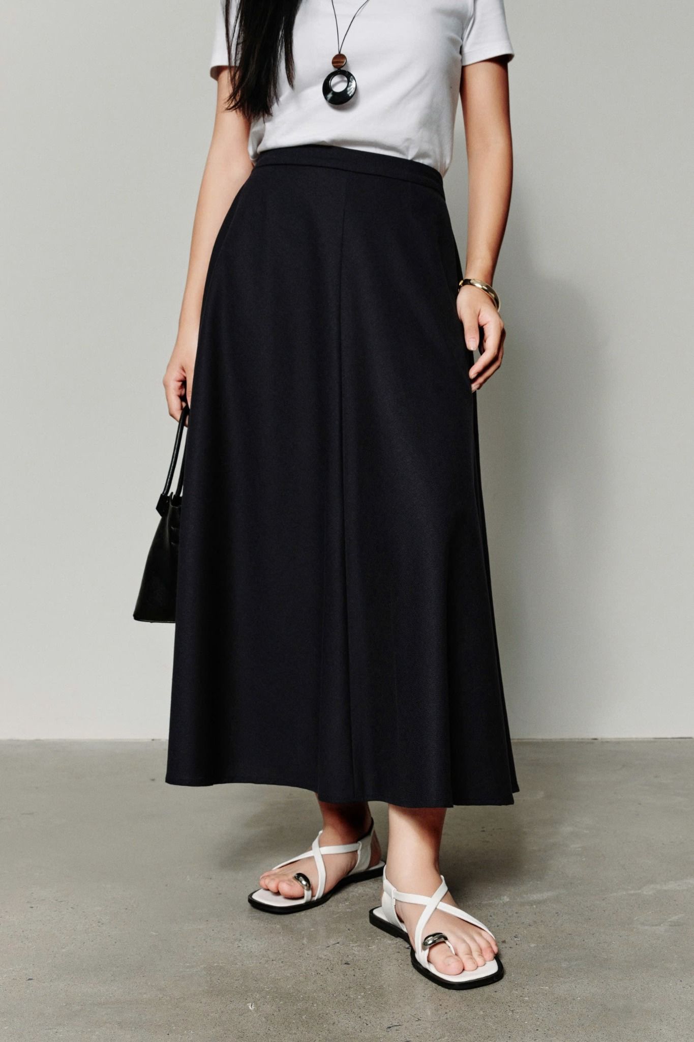  Chân Váy Nữ Linen Dáng A-line Có Khóa Sườn 