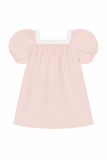  Váy Bé Gái Dáng A-line Vải Linen phối ren 
