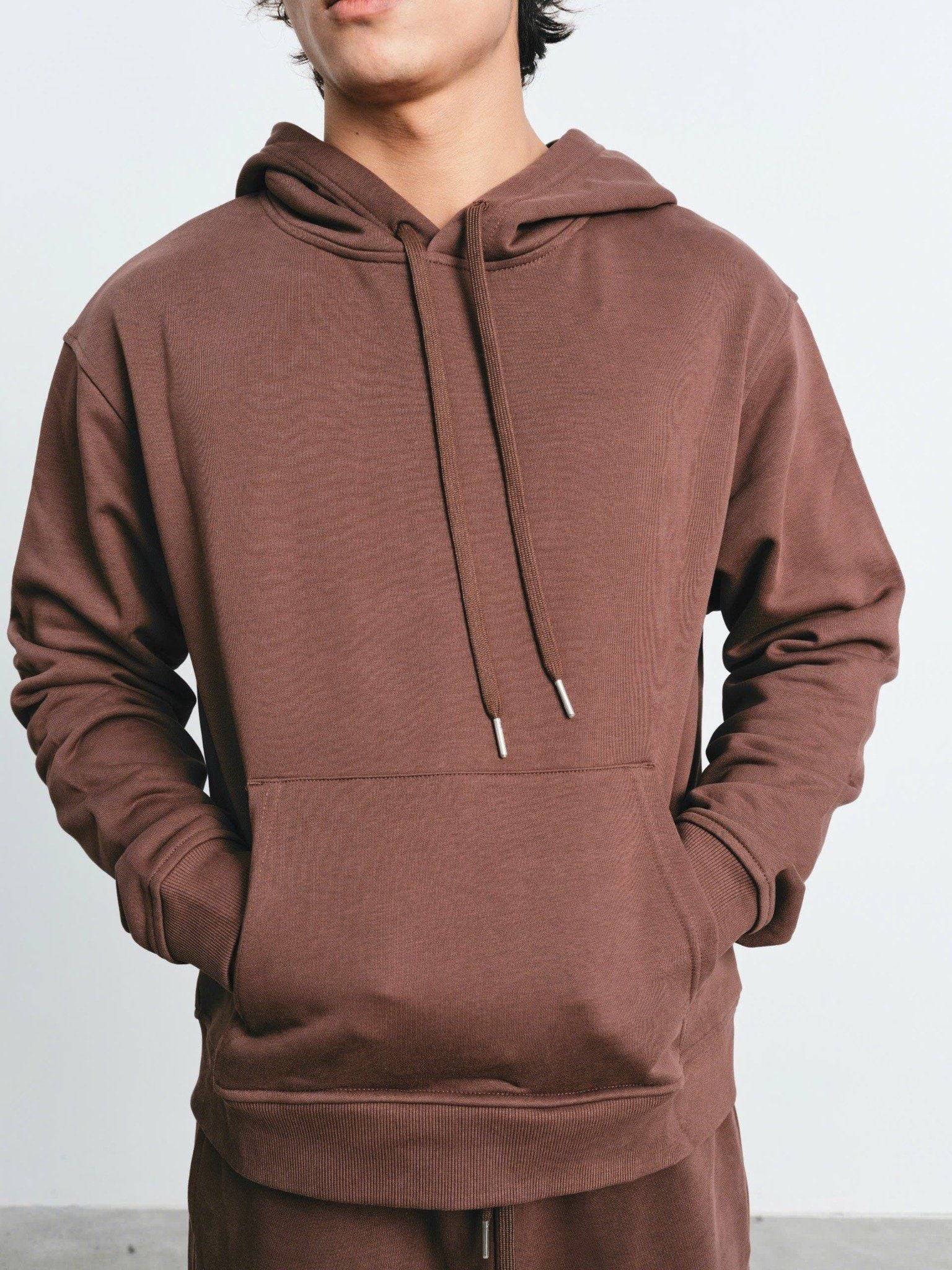  Áo nỉ chui đầu có mũ, dáng relax 