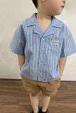  Áo sơ mi Bé Trai dáng Boxy họa tiết kẻ 