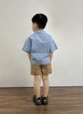  Áo sơ mi Bé Trai dáng Boxy họa tiết kẻ 