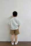  Áo sơ mi Bé Trai dáng Boxy họa tiết kẻ 