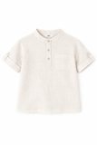  Áo Sơ Mi Bé Trai Cổ Tàu Cộc Tay Dáng Regular Vải Linen 