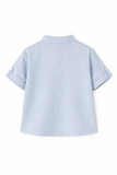  Áo Sơ Mi Bé Trai Cổ Tàu Cộc Tay Dáng Regular Vải Linen 