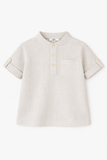  Áo Sơ Mi Bé Trai Cổ Tàu Cộc Tay Dáng Regular Vải Linen 