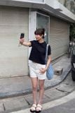  Áo polo nữ dáng Boxy crop vải Pique 