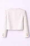  Áo Blazer Nữ Dạ Tweed Dáng Crop 
