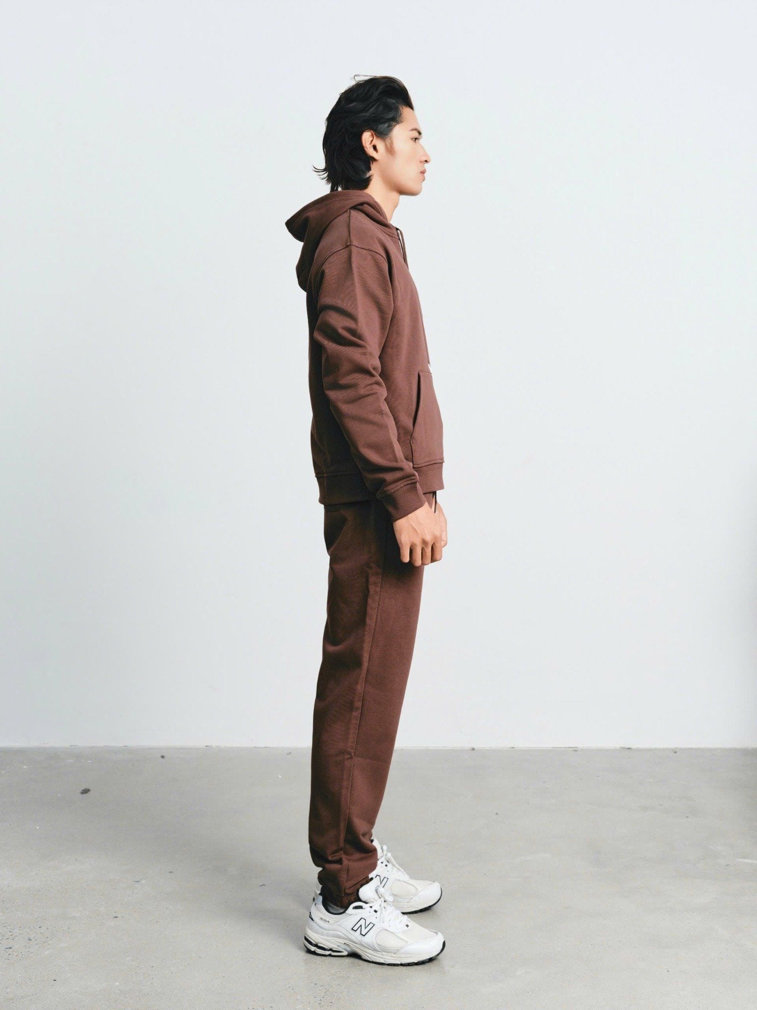  Áo nỉ chui đầu có mũ, dáng relax 