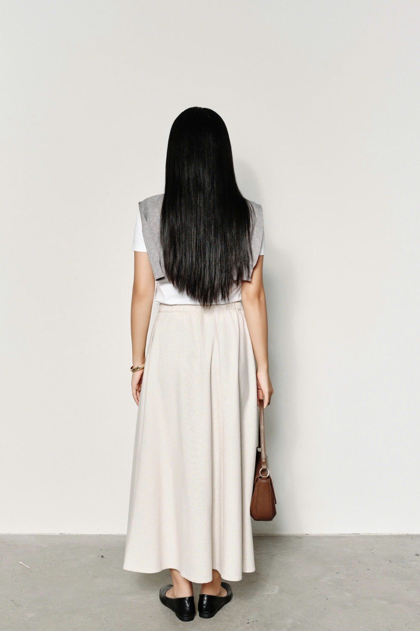  Chân Váy Nữ Linen Dáng A-line Có Khóa Sườn 