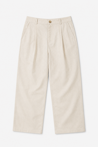  Quần Dài Nữ Dáng Wide Leg cơ bản Vải Linen 