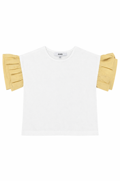  Áo Phông Bé Gái Dáng Regular Vải Single Phối Tay 