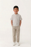  Áo Sơ Mi Bé Trai Cổ Tàu Cộc Tay Dáng Regular Vải Linen 