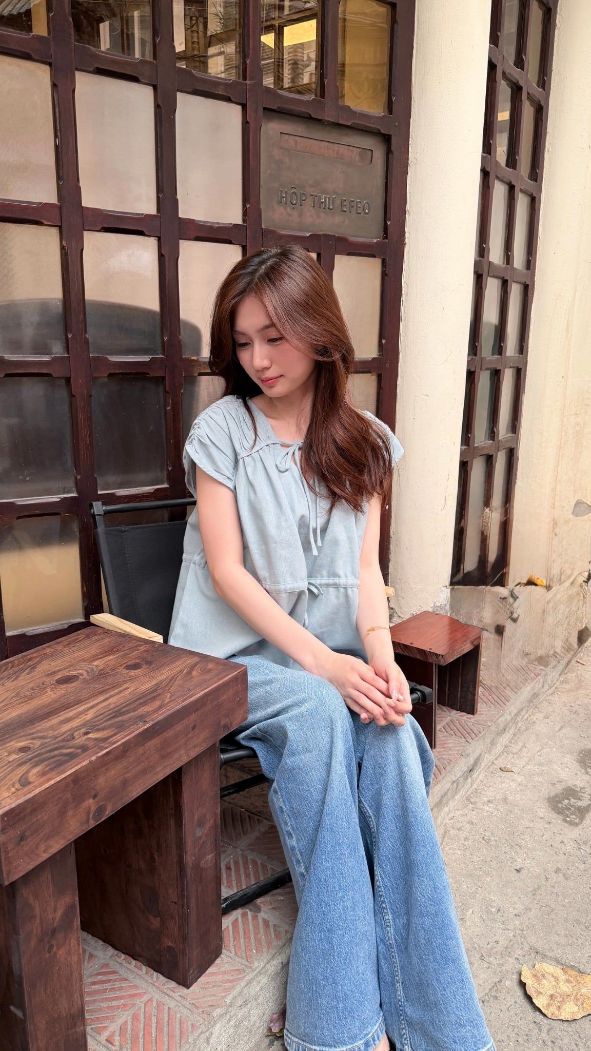  Quần Jeans Nữ Dáng Wide-Leg Co Giãn Nhẹ 