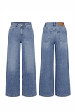  Quần Jeans Nữ Dáng Wide-Leg Co Giãn Nhẹ 