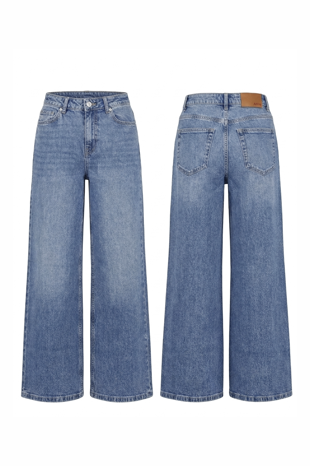  Quần Jeans Nữ Dáng Wide-Leg Co Giãn Nhẹ 
