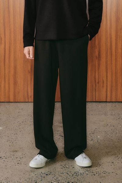  Quần dài Nam vải nỉ Scuba dáng Suông rộng 