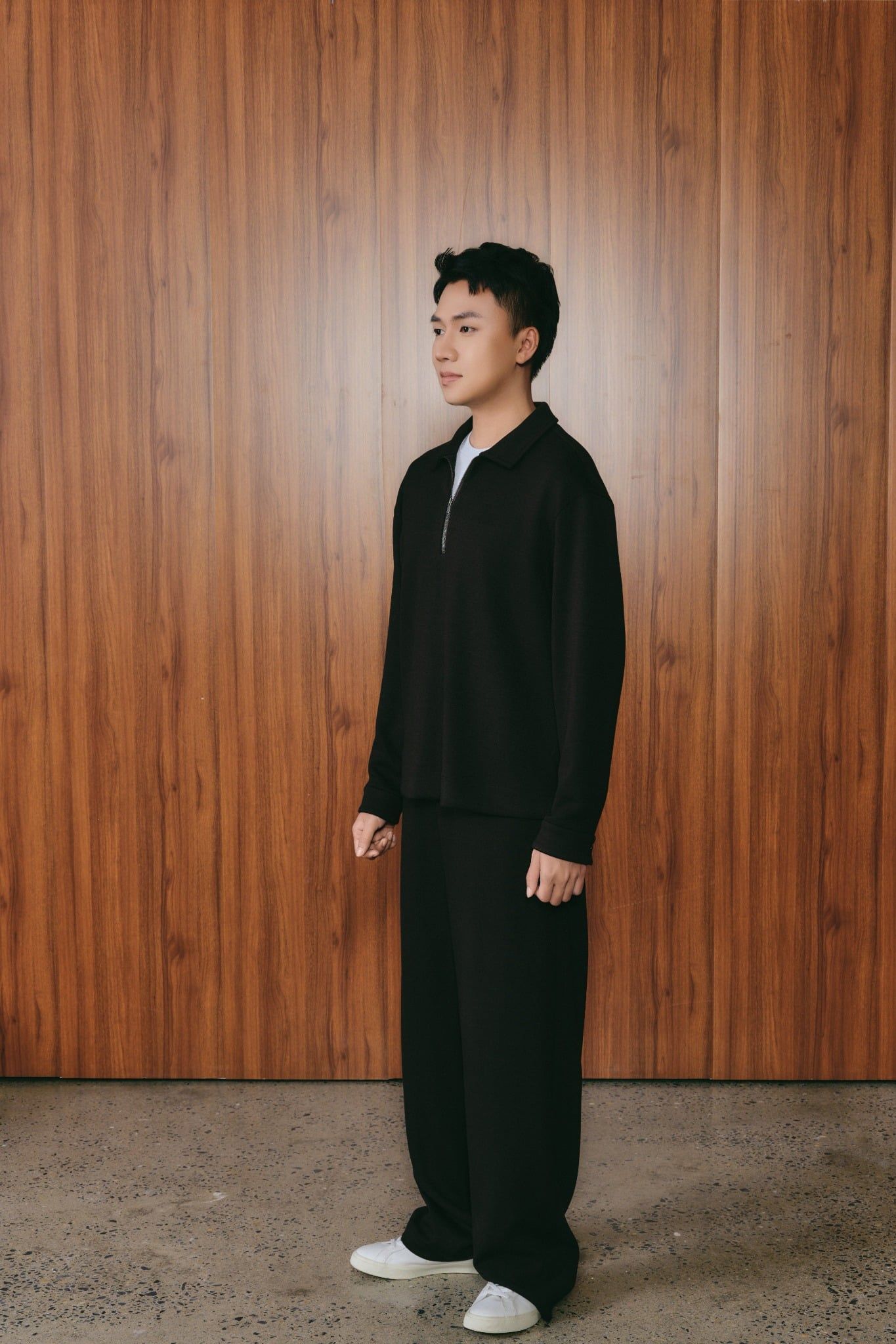  Quần dài Nam vải nỉ Scuba dáng Suông rộng 