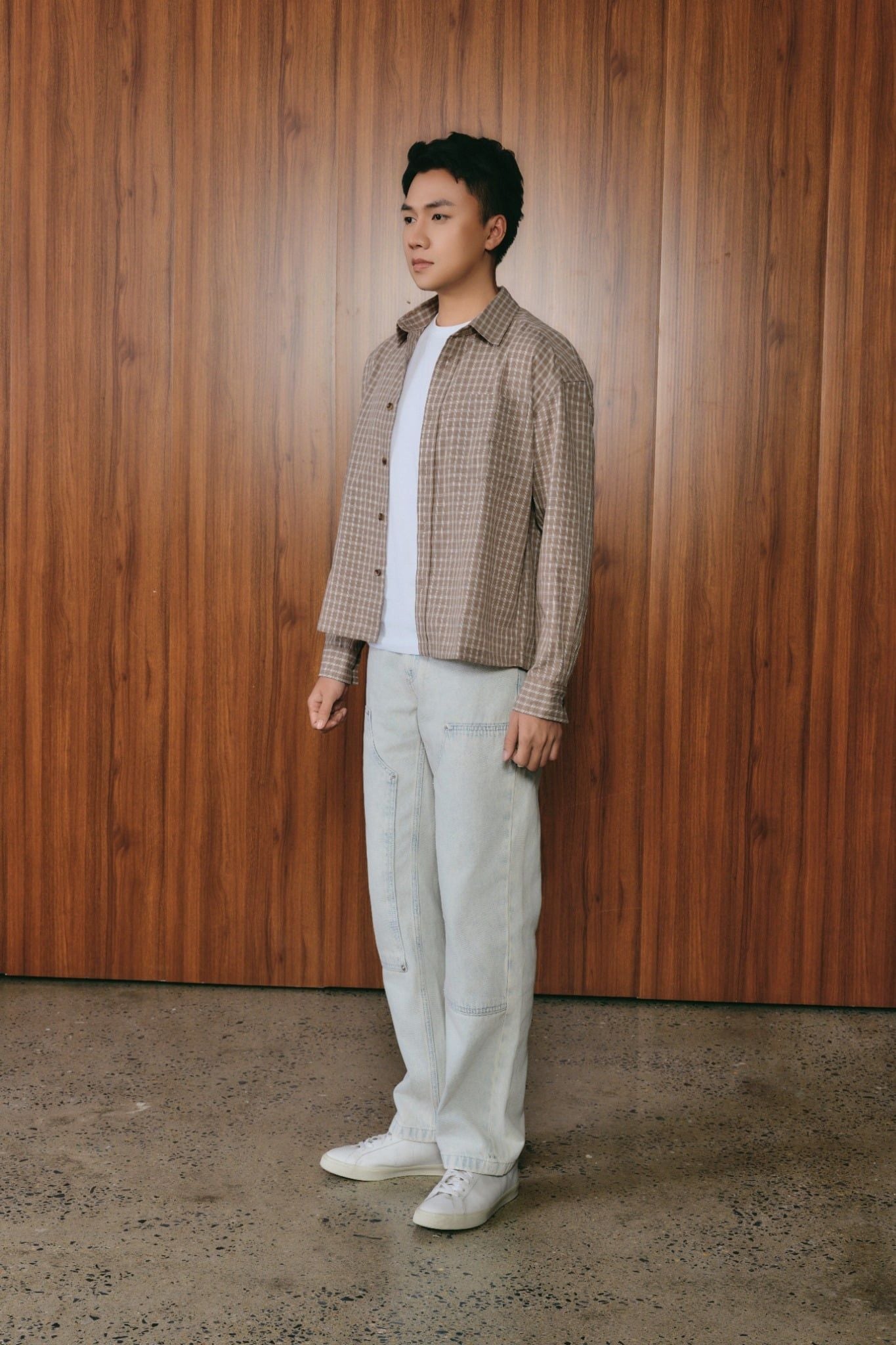  Áo Sơ Mi Nam Dáng Boxy Họa Tiết Kẻ 