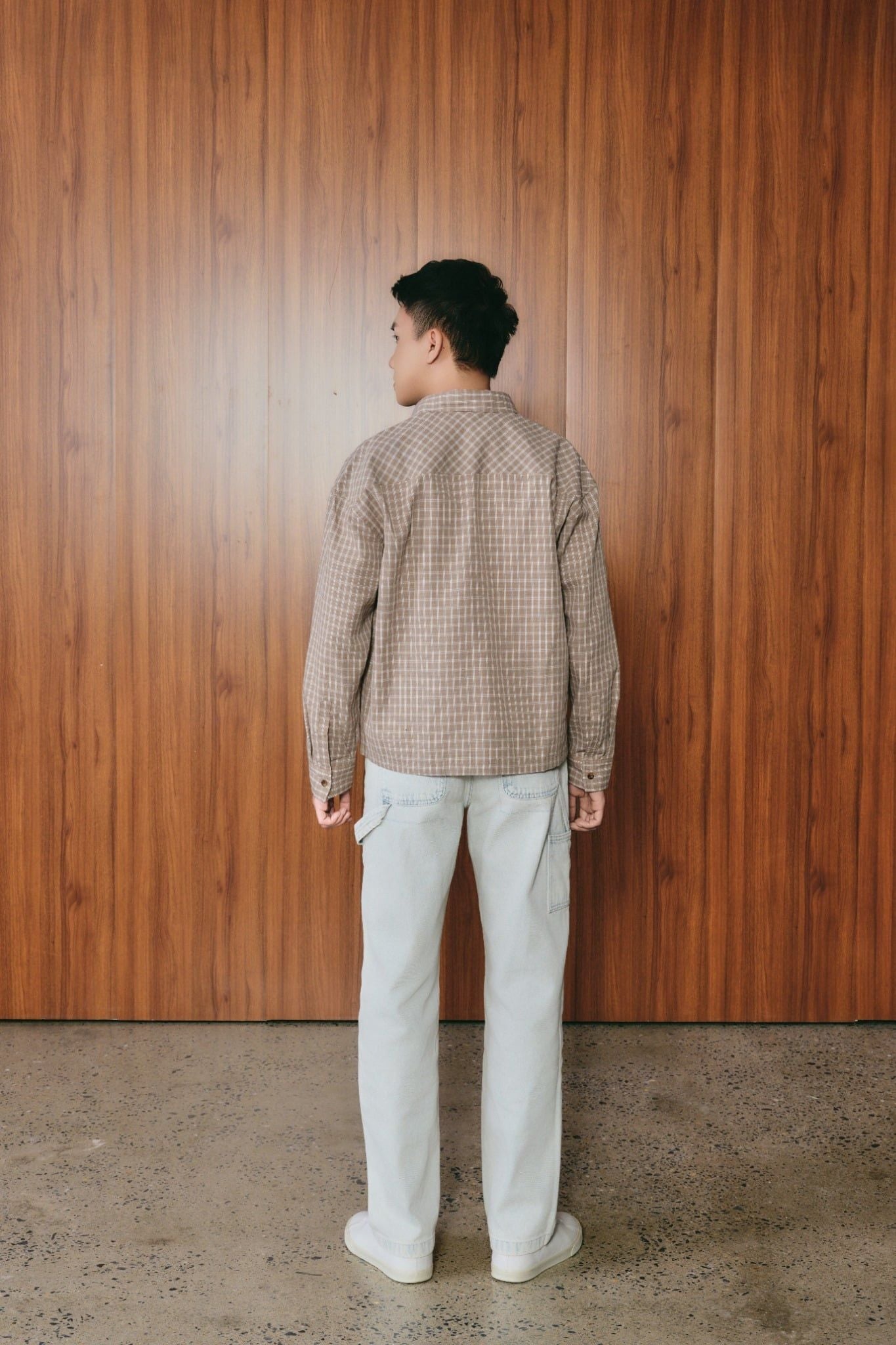  Áo Sơ Mi Nam Dáng Boxy Họa Tiết Kẻ 