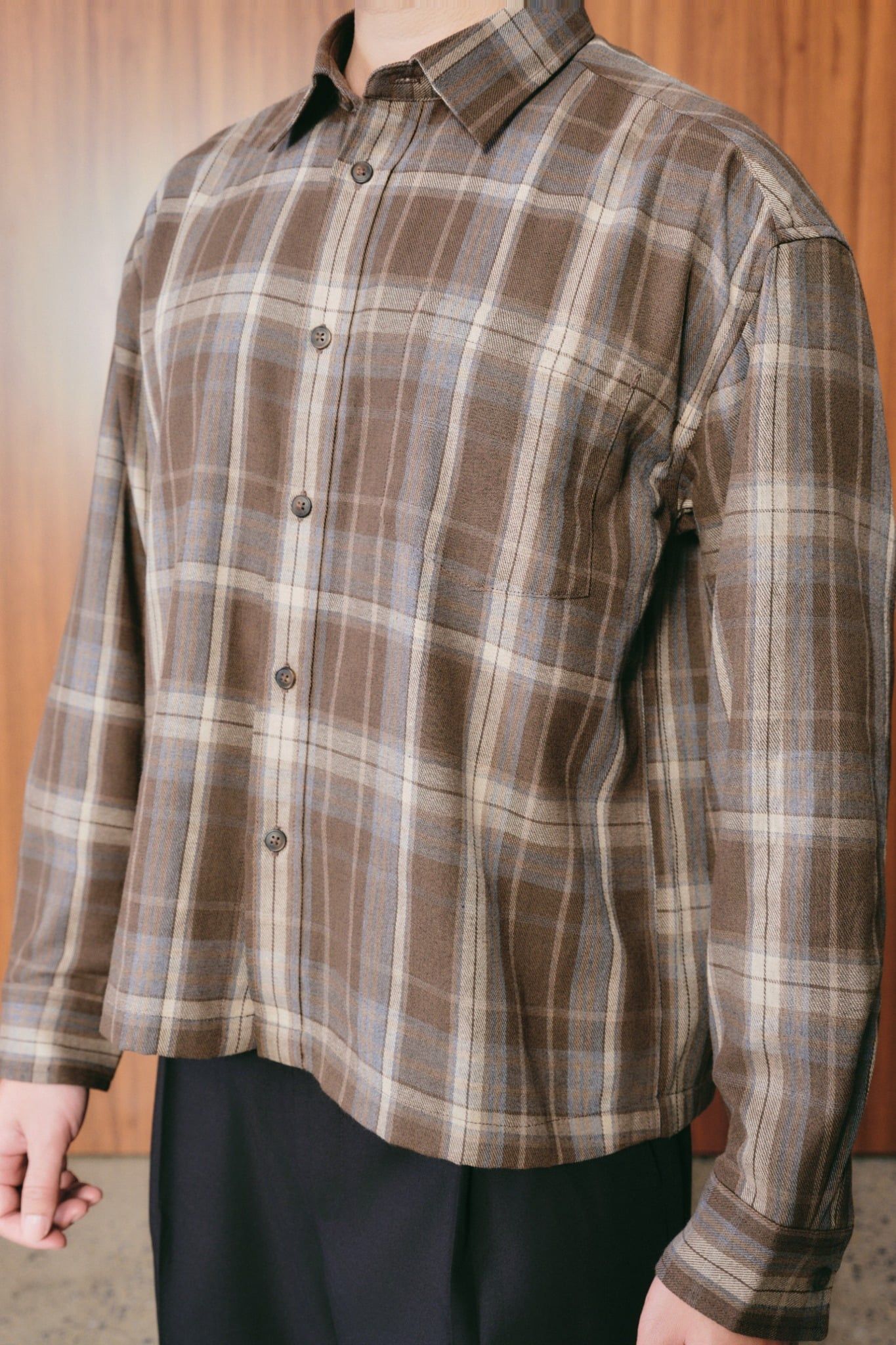  Áo Sơ Mi Nam Dáng Boxy Họa Tiết Kẻ 