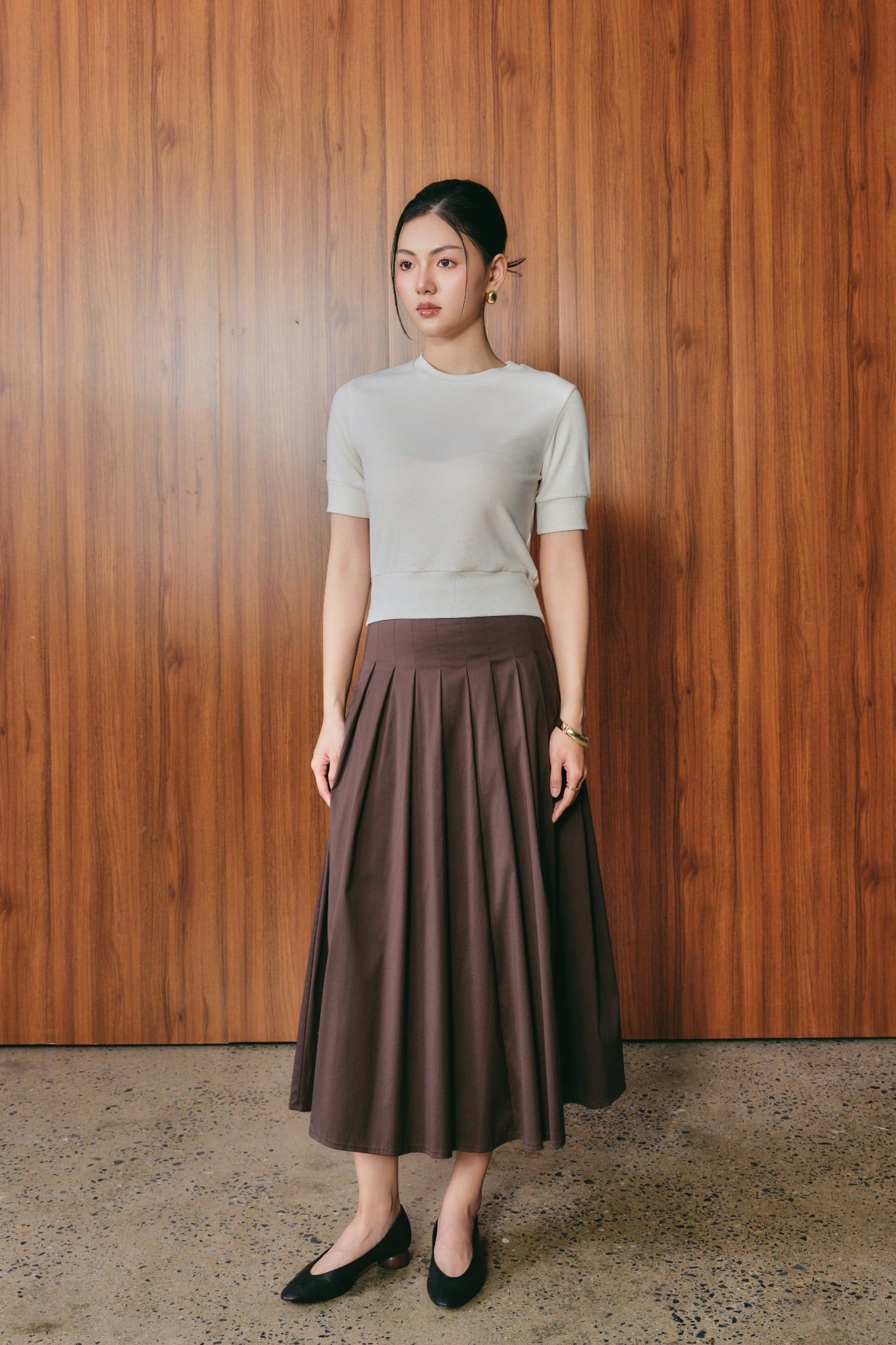  Áo Kiểu Nữ Tay Bồng Bo Gấu Dáng Crop 