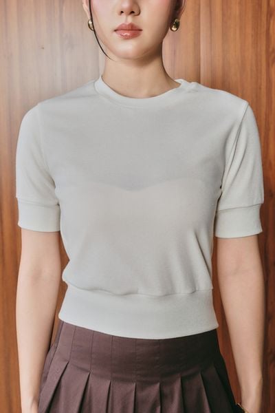  Áo Kiểu Nữ Tay Bồng Bo Gấu Dáng Crop 