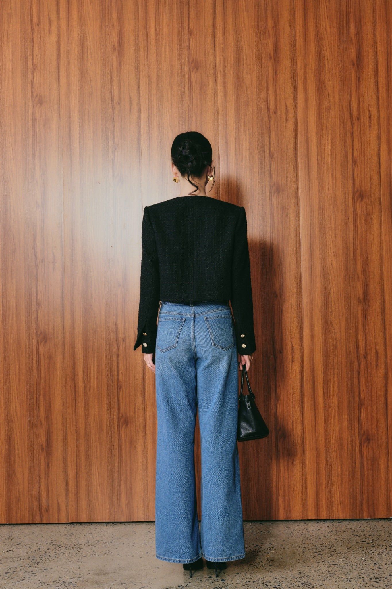  Áo Blazer Nữ Dạ Tweed Dáng Crop 