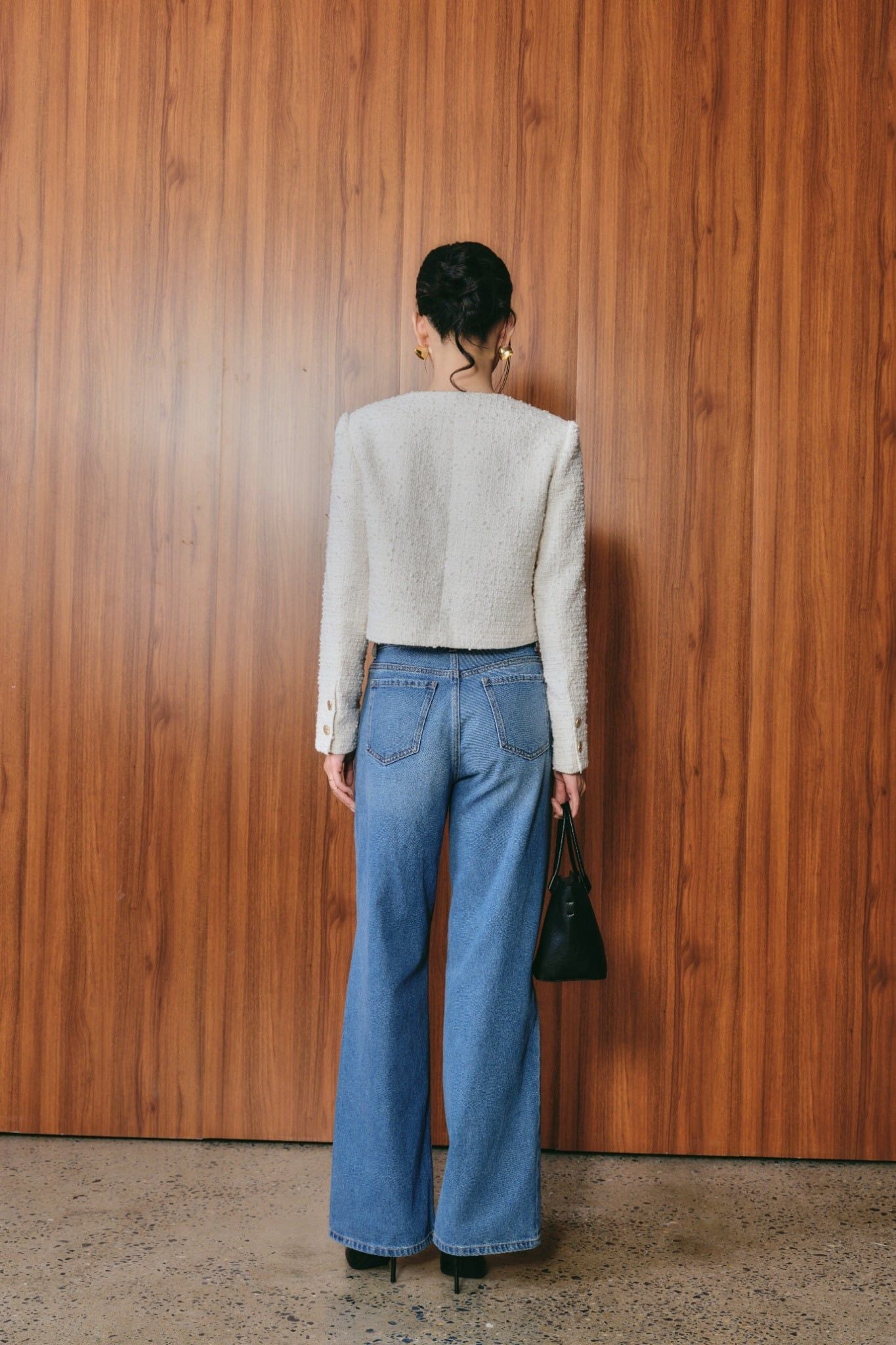  Áo Blazer Nữ Dạ Tweed Dáng Crop 