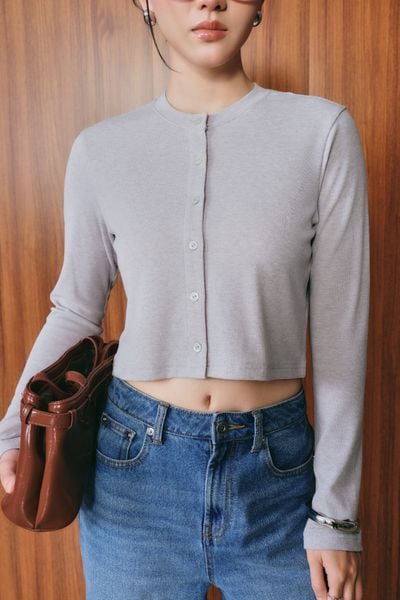  Áo Cardigan Nữ vải Knit Dáng Crop 