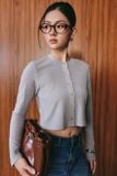  Áo Cardigan Nữ vải Knit Dáng Crop 