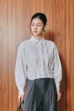  Áo Sơ Mi Nữ Vải Linen Dáng Crop Cách Điệu Eo 
