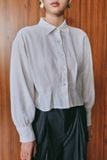  Áo Sơ Mi Nữ Vải Linen Dáng Crop Cách Điệu Eo 