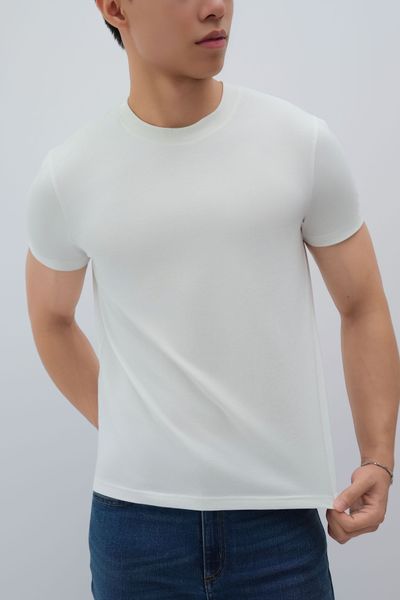  Áo phông Nam vải Cotton Spandex dáng Slim 