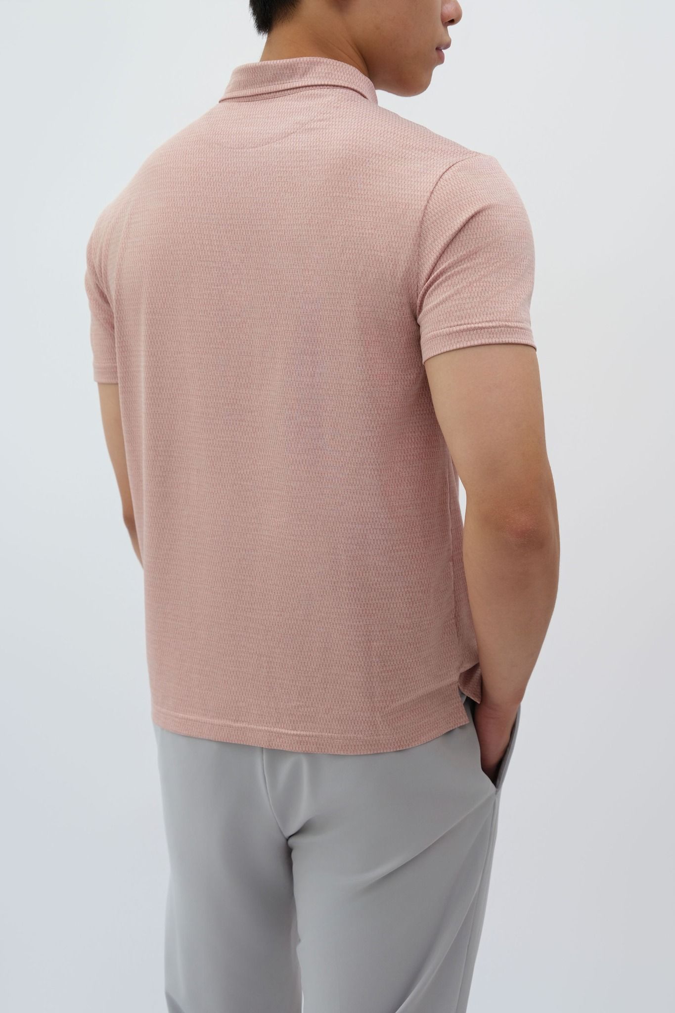  Áo Polo nam vải Jacquard dáng regular 