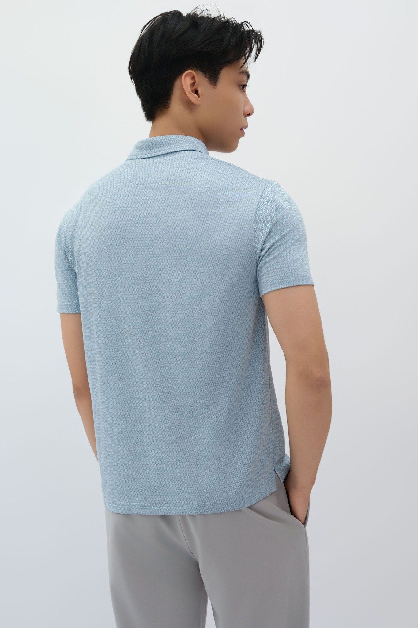  Áo Polo nam vải Jacquard dáng regular 