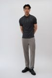  Áo Polo nam vải Jacquard kẻ ô dáng regular 