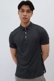  Áo Polo nam vải Jacquard kẻ ô dáng regular 