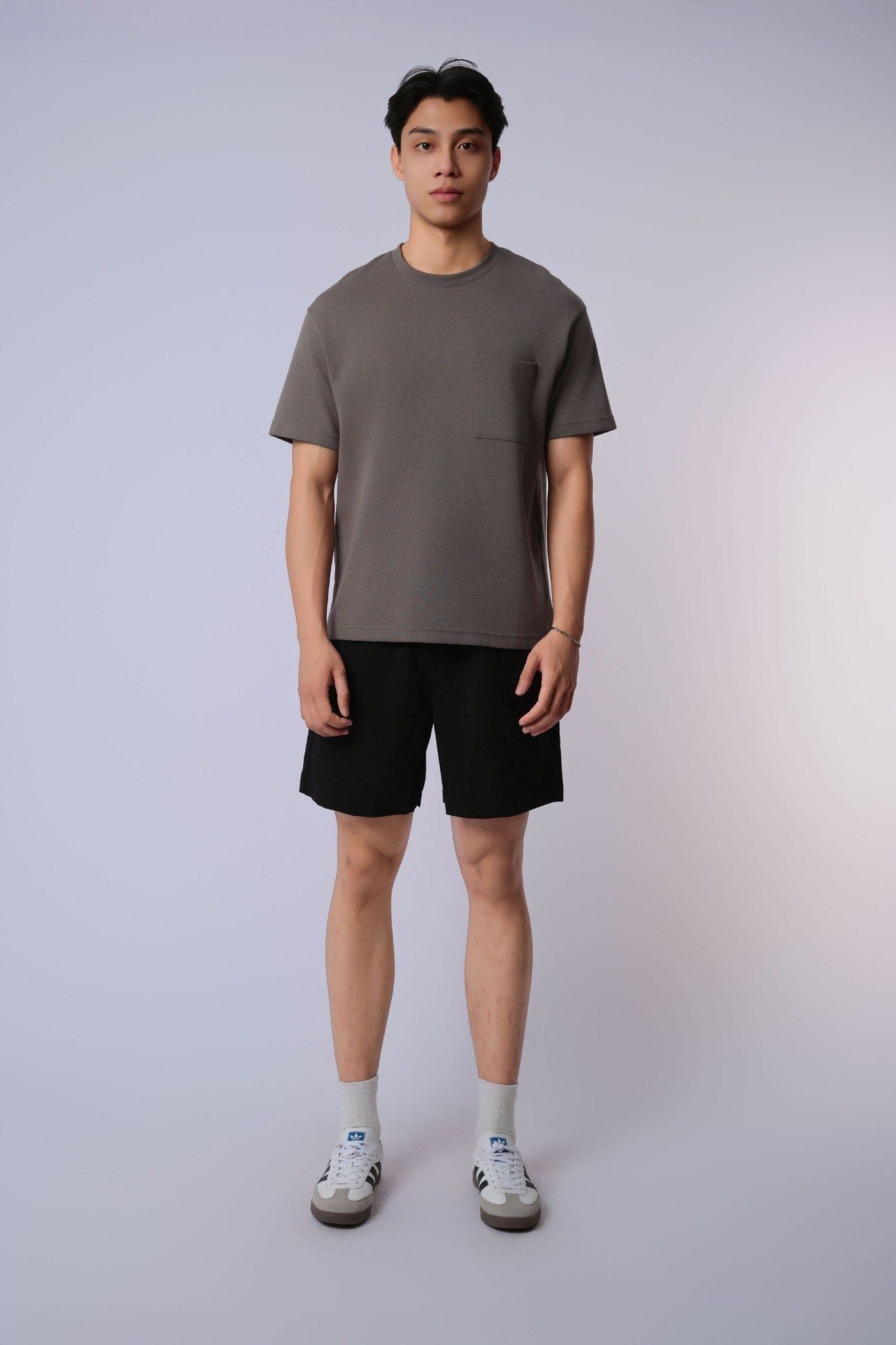  Áo ngắn tay cổ tròn nam 