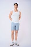  Quần bơi Nam có dây rút họa tiết kẻ 