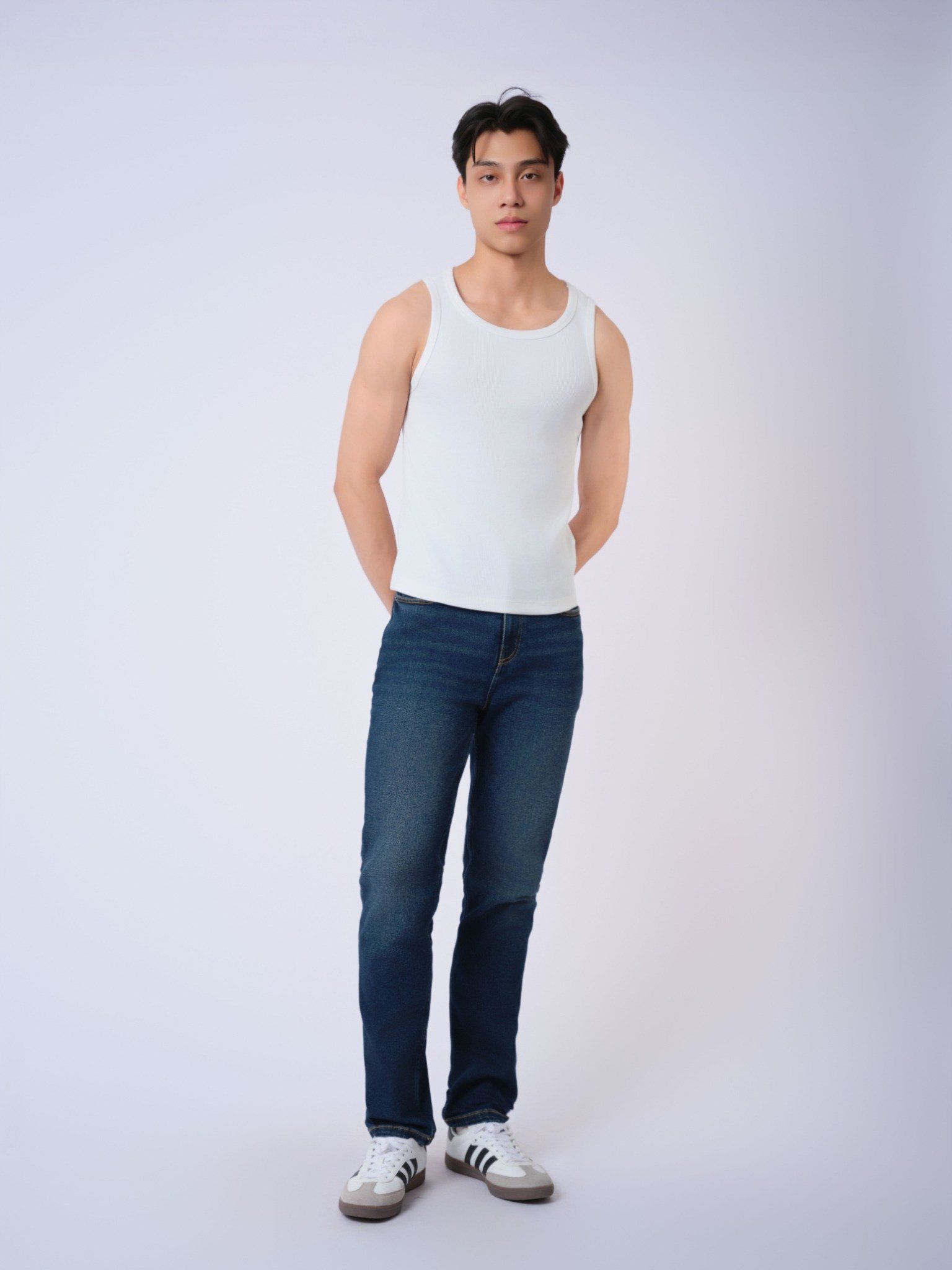 Áo ba lỗ basic Nam vải Rib dáng Fit 