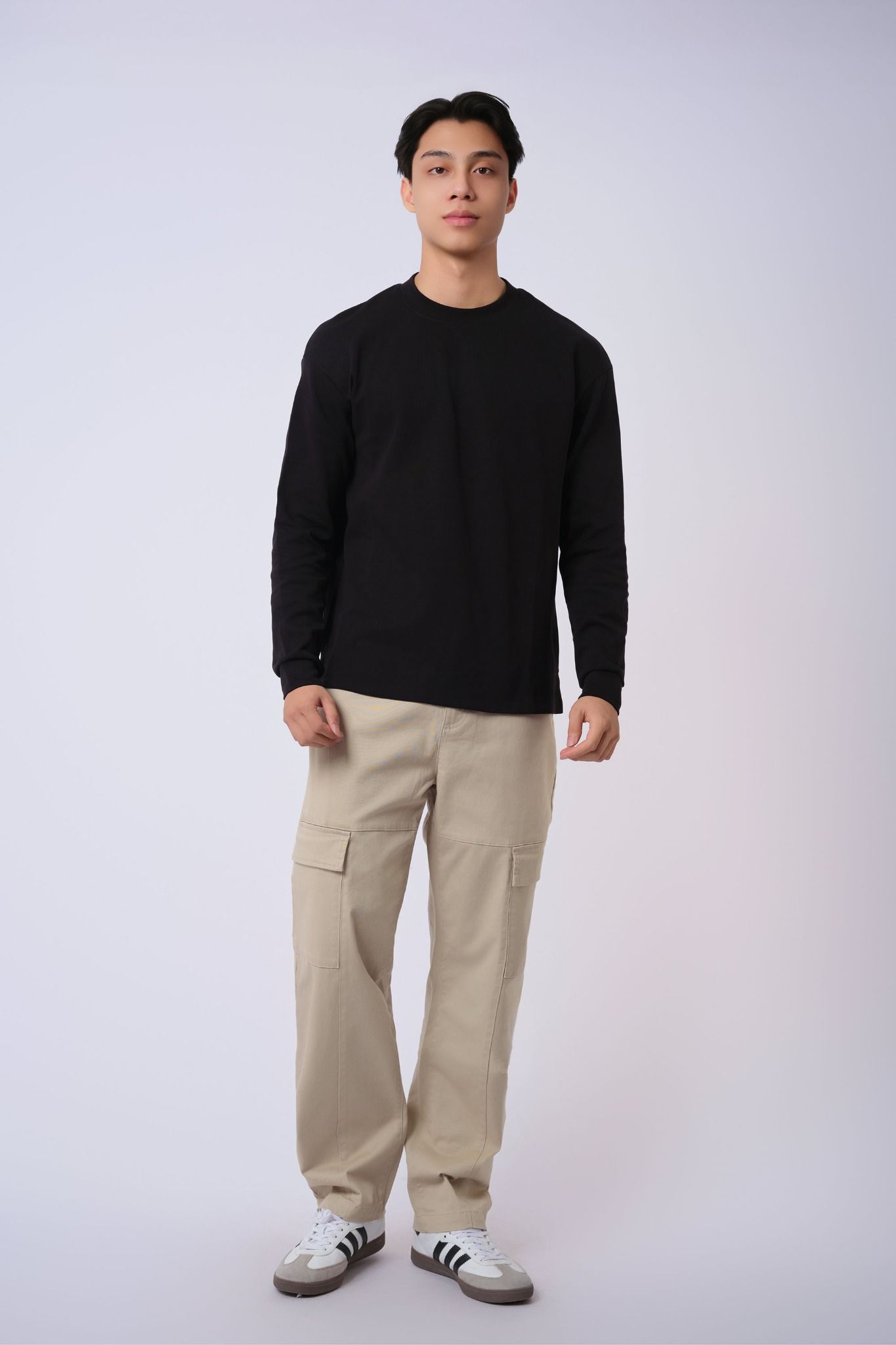  Áo dài tay cổ cao nam 